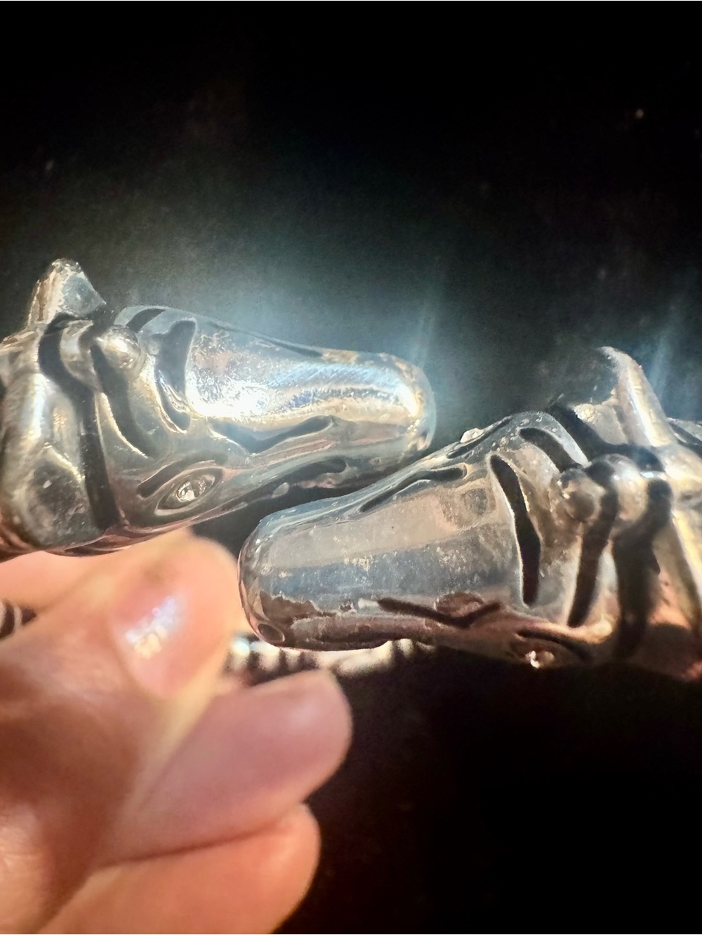 Brighton Safari Silver-Tone Zebra Head Bracelet - Silver-tone. - Picture 3 of 7